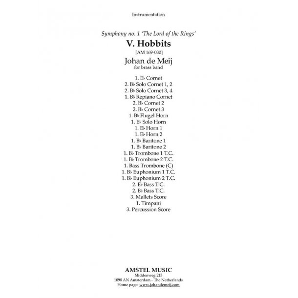 Hobbits : from Symphony No. 1 - The Lord of the Rings